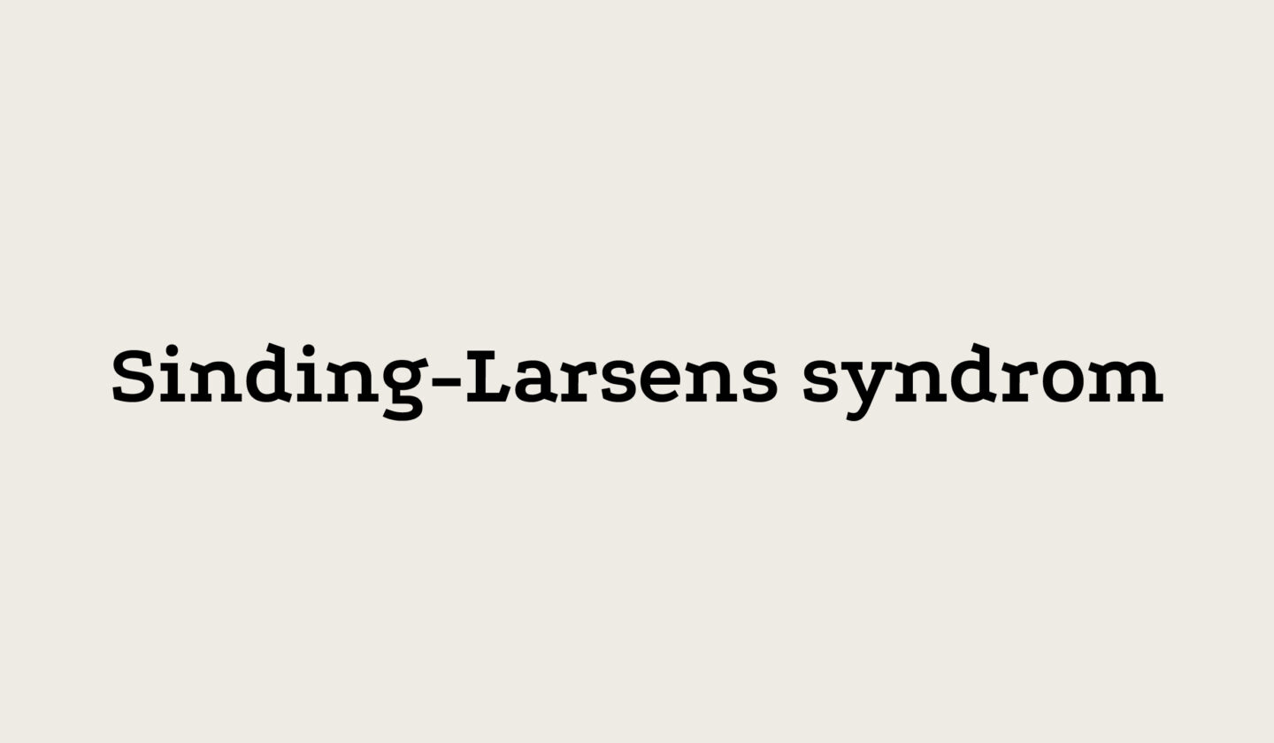 Sinding-Larsens syndrom